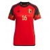 Belgia Thorgan Hazard #16 Fotballklær Hjemmedrakt Dame VM 2022 Kortermet
